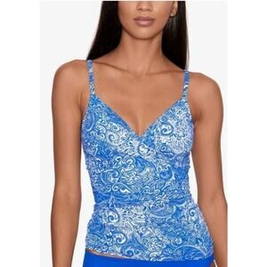 Ralph Lauren Blue And White Tankini 8 NWT